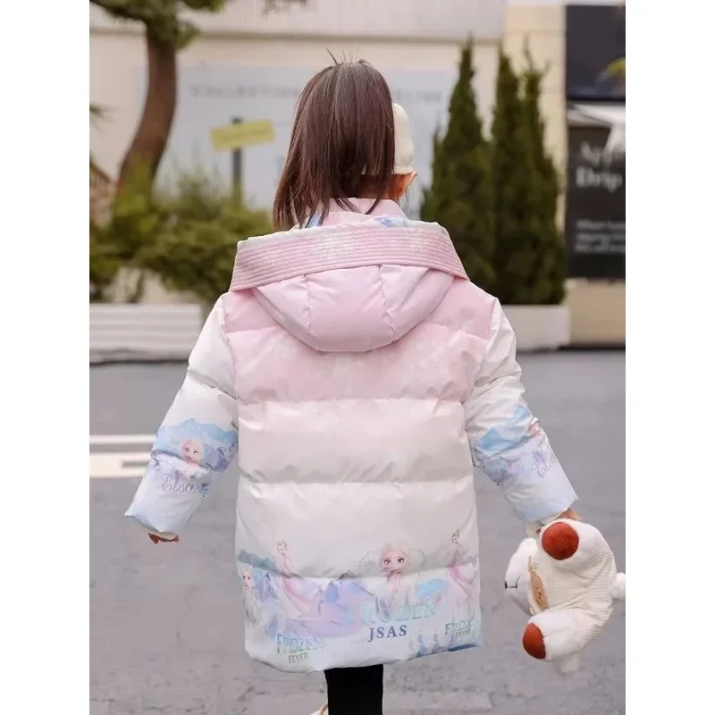 Hasbro Disney Princess Elsa Anime Peripheral Cartoon Children\'s Down Jacket Kawaii Disposable Children\'s Jacket Gift Wholesale