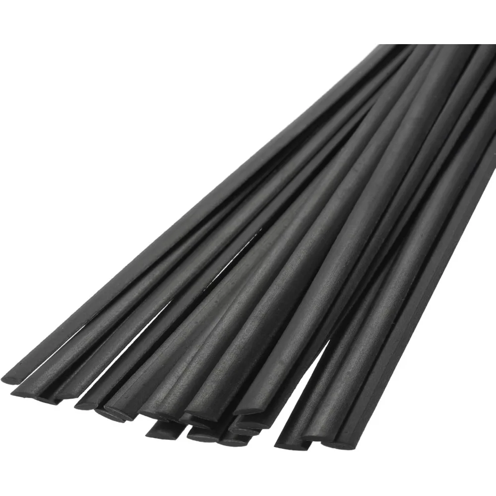 

MECCANIXITY 20 шт. 9-дюймовые пластиковые сварочные стержни TPO сварочные полосы сварочные стержни для пластикового сварочного аппарата, автомобильного бампера, ремонта каяков, черные