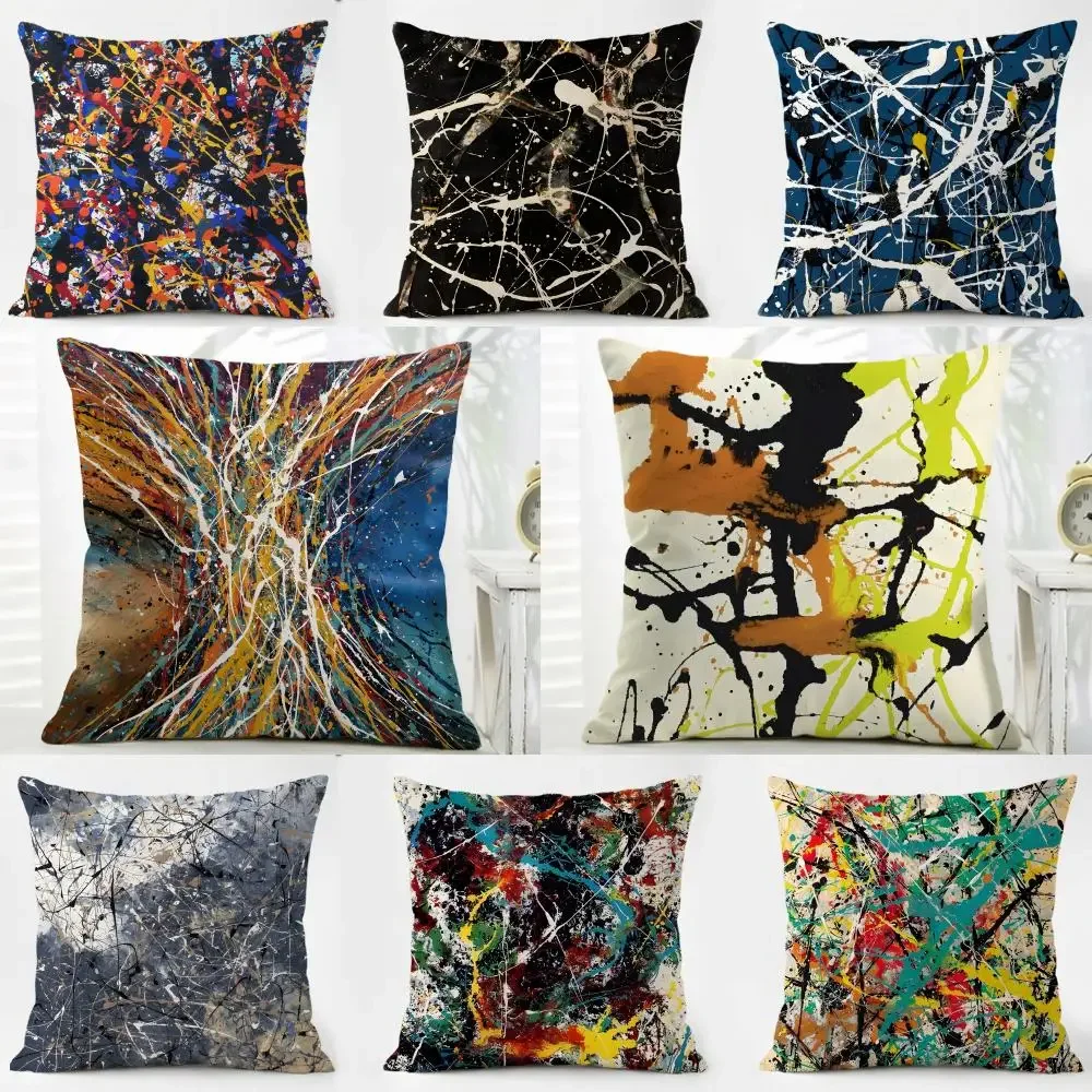P-Pollock Cushion Cover Pillow Case Soft Friendly Fabric & Concealed Zipper