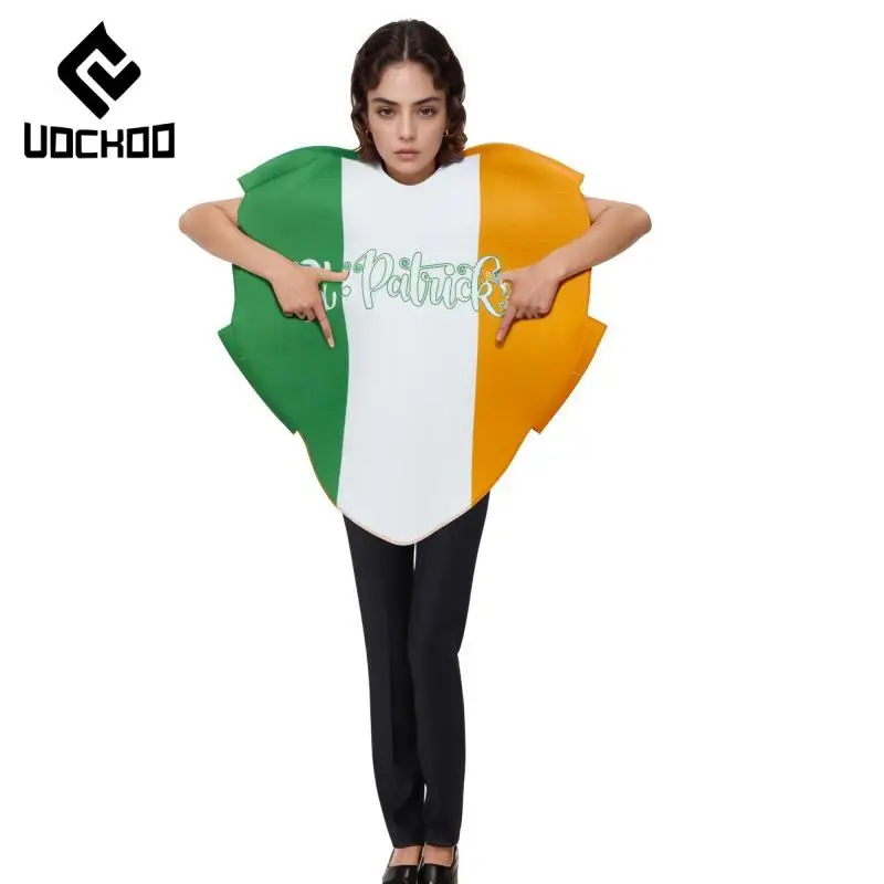 

Ireland Love Costume Adult Tops St. Patrick's Day Show Outfit Stage Performances Suit Holiday Cosplay Bodysuit Unisex Clothes