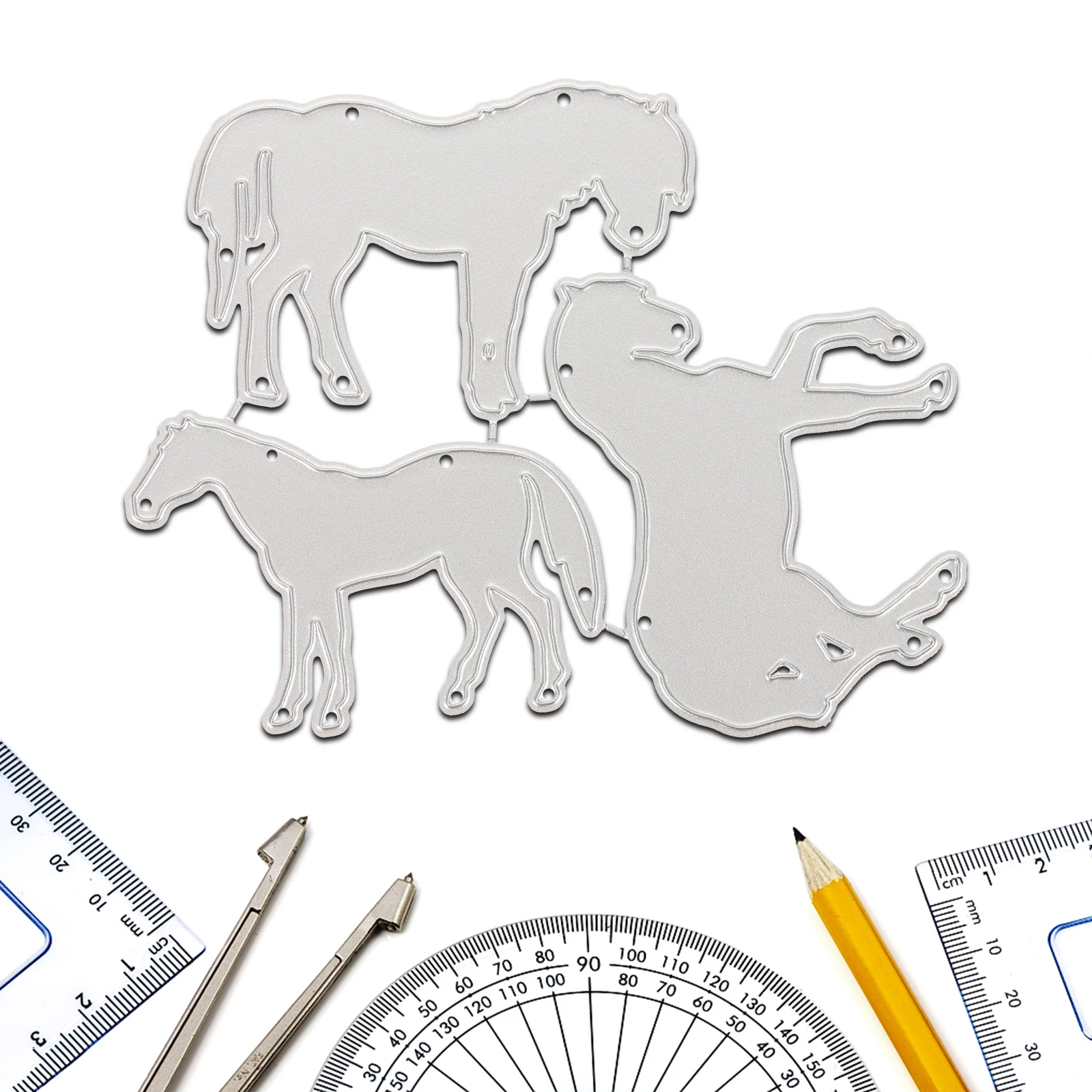 

DIY Metal Cutting Dies Carbon Steel Embossed Mold Paper Craft Tools Horse Shape Die Cuts for Kids Art