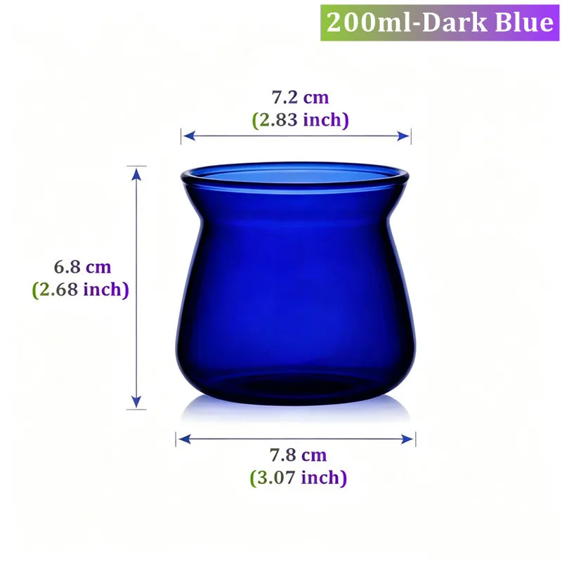 200ml High Borosilicate Glass Coffee Carafe Amber Blue Grey Tasting Cup Sense Aroma Sniffing Cup Pour Over Coffee Barista Tools