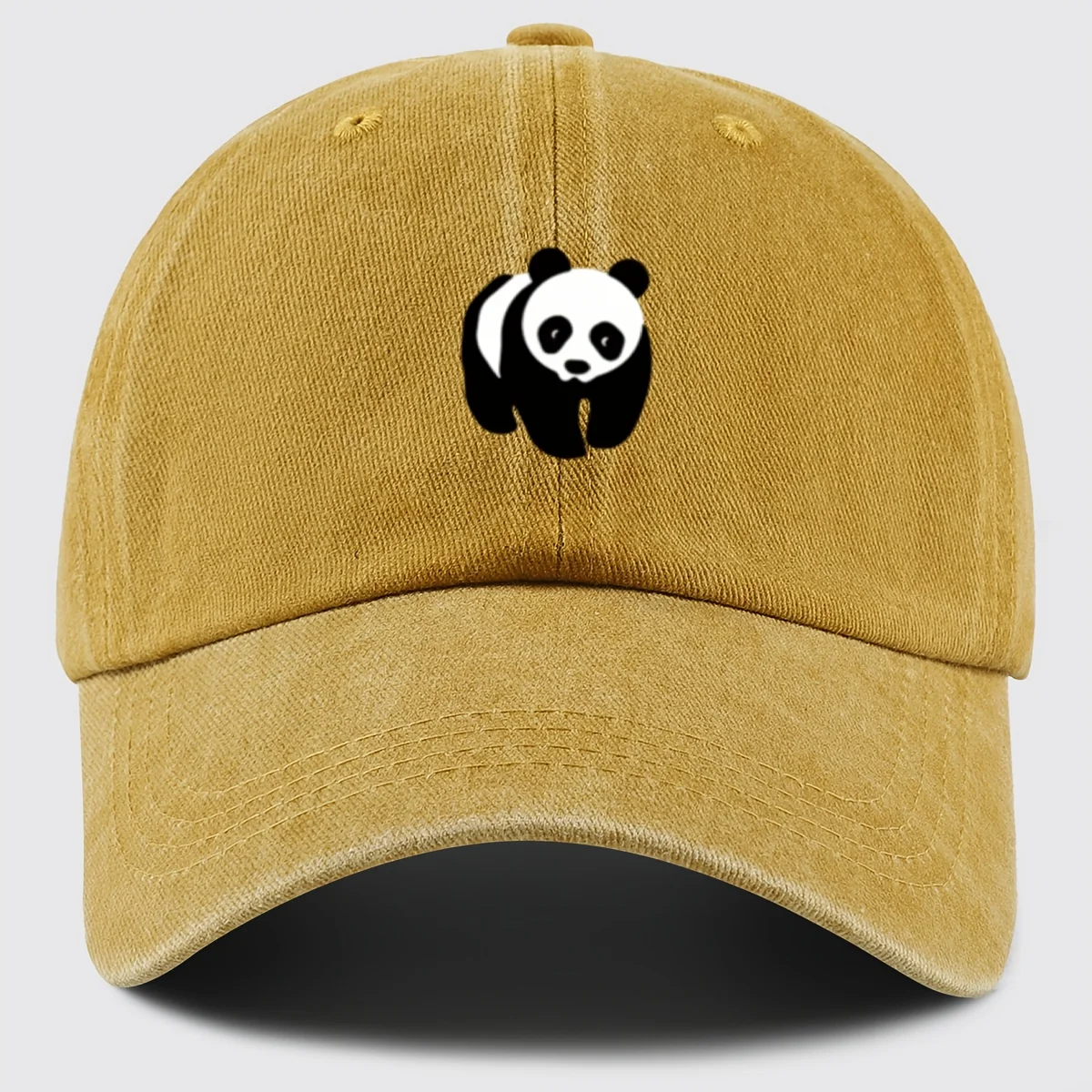 Red panda printed baseball cap, outdoor sun protection, camping, fishing, men's and women's duckbill cap