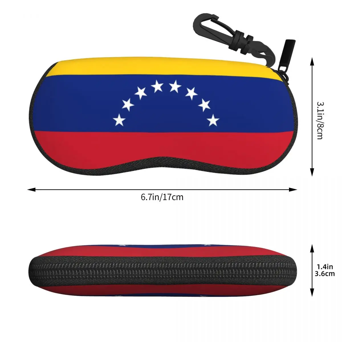 Custom Flag Of Venezuela Eyeglass Glasses Case Women Men Soft Sunglasses Protective Pouch