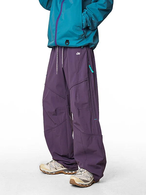 

Purple Soft ell Cargo Pants Men's Summer American Functional Side Zip Straight Leg Outdoor Sports Climbing Trousers