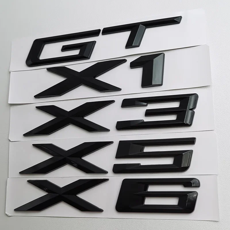 

3D ABS черный логотип X3 X1 GT X6 X5 эмблема буквы значок багажника автомобиля наклейка