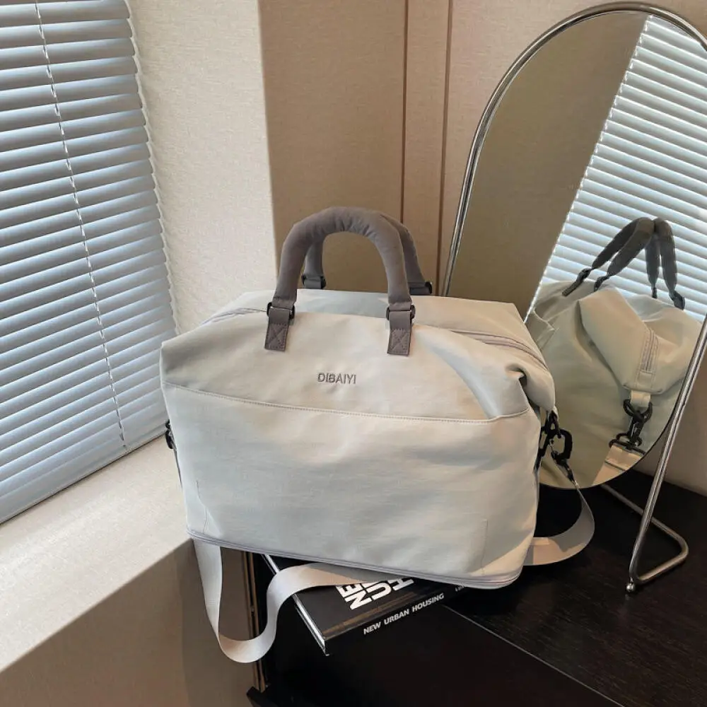 فتاة الموضة حقيبة سفر الأمتعة طالب عادية رياضية سعة كبيرة متعددة الوظائف اللياقة البدنية يده حقيبة تخزين كروسبودي جديد #5