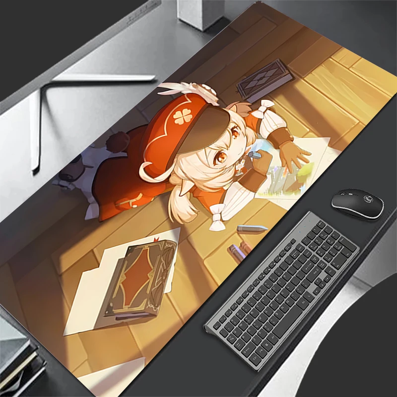 Mousepad Computer Gaming Accessories HD Keyboard Pad Office PC Rubber G-genshin Impact Klee Mouse Pad Decoracion Desk Mouse Mat