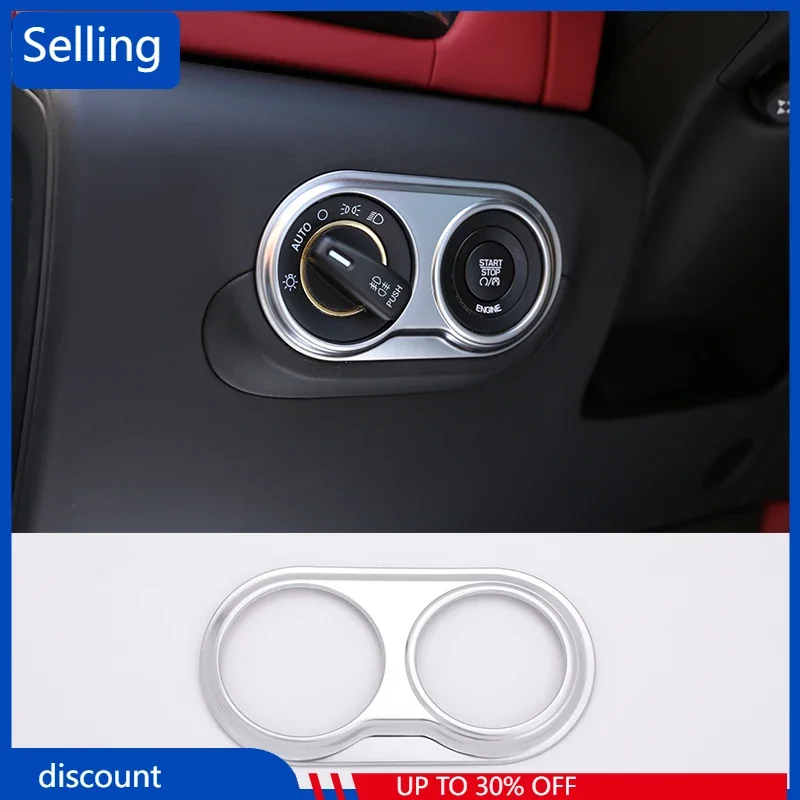 ABS Chrome Headlight Switch Frame Cover Trim Sticker For Maserati Levante 2016 Car Accessories FAST SHIP