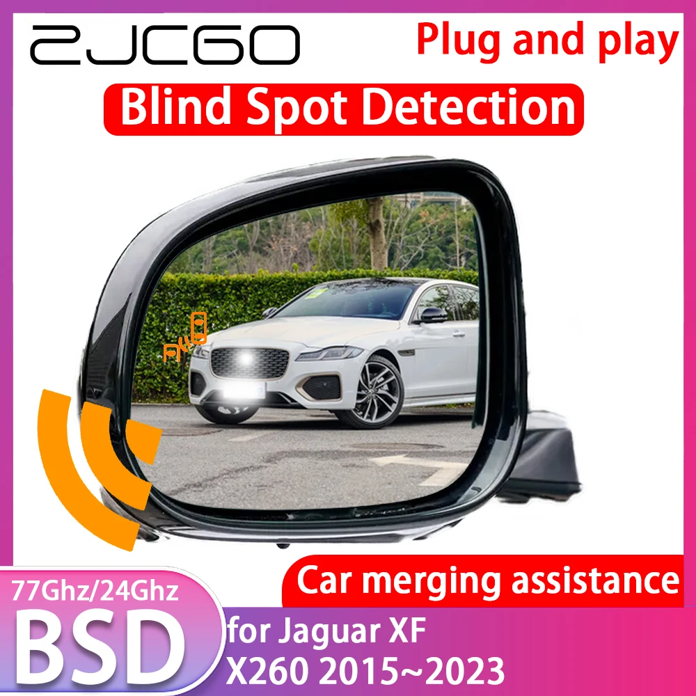 ZJCGO for Jaguar XF X260 2015~2024 Blind Spot Detection Car BSD BSA BSM System Driving Warning Radar Alert Mirror