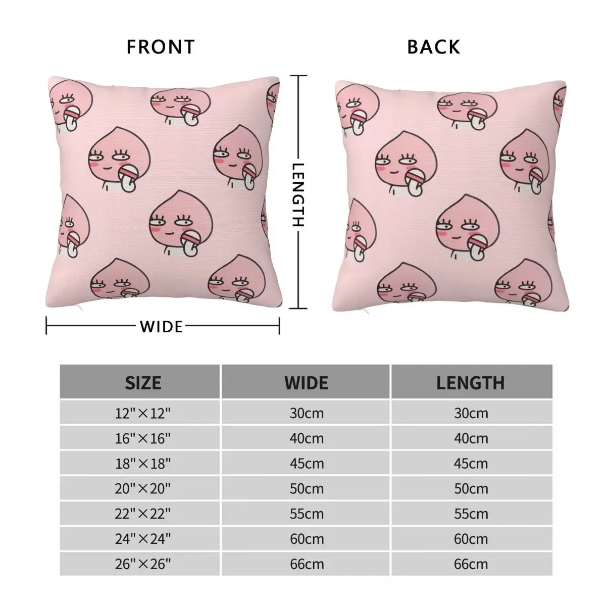 K-Kakaos F-Friends Apeach Heart Pillow Cover Fashion Pillow Case For Sofa Home Decoration Cushion Cover Soft Graphic Pillowcases