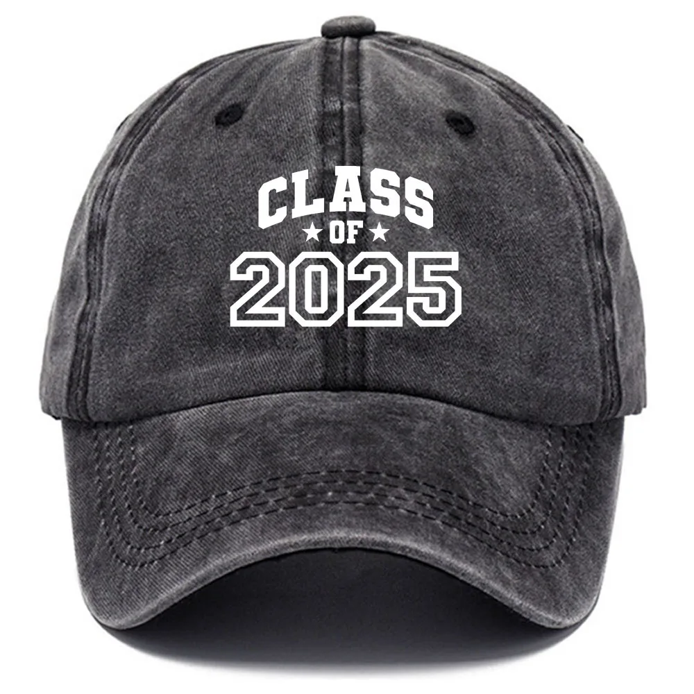 

Vintage Washed Baseball Cap "Class of 2025" Printting Men'S Dad Hat Baseball Cap Adjustable Size for Running Workouts and Outdoo
