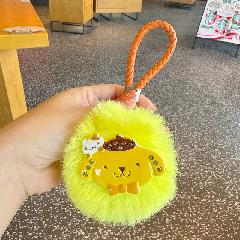 Sanrios Cute Cartoon Plush Doll Keychain Anime Kuromi Cartoon Bag Pendant Women Hello Kitty My Melody Charm Ornaments Gifts Toys