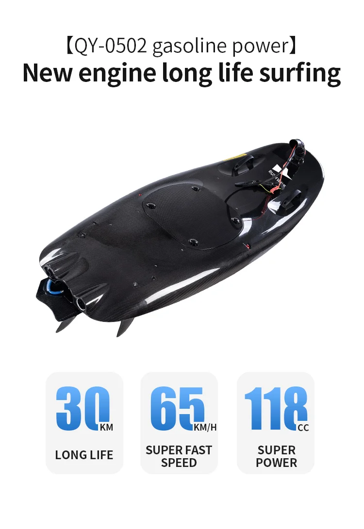 Manufacturer's Rush Wave Power Surfboard Oil Powered for Marine Beginners Water Ski Floating Board