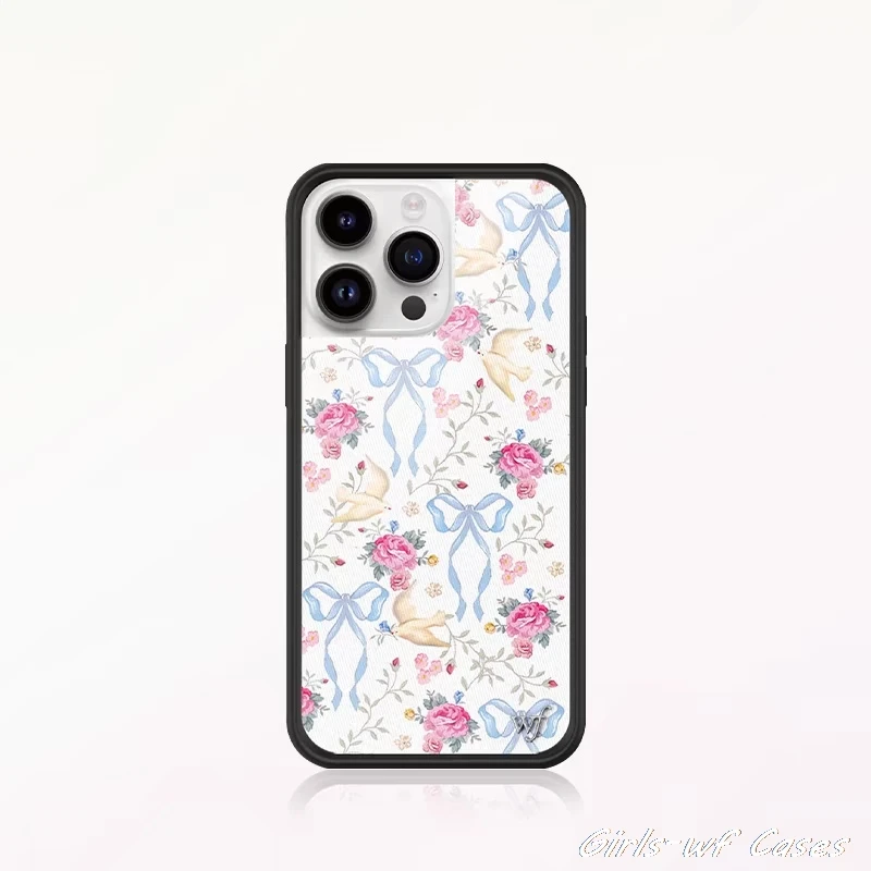 

Wildflower Lovey Dovey Girls Phone Case for iPhone 12 13 14 15 16 Pro Max Plus 16Pro Wild wf FLOWERS pigeon Rose Cover