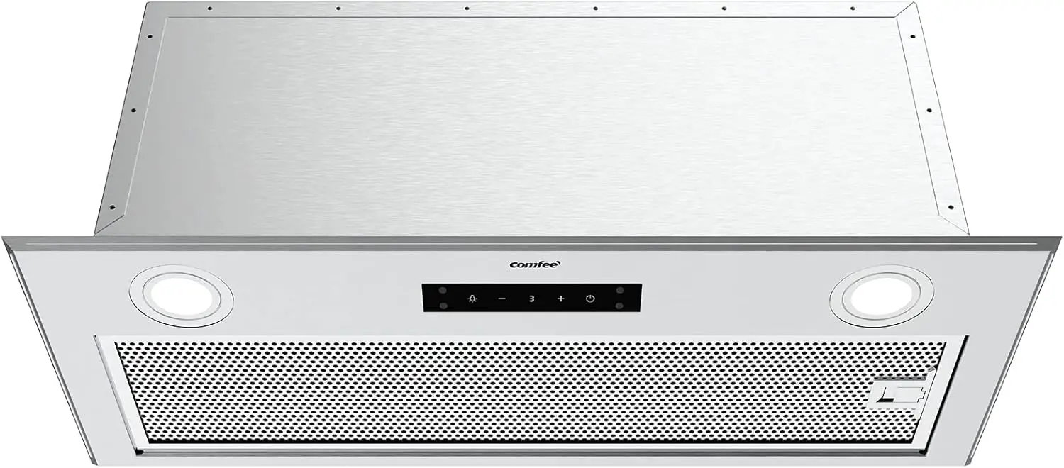 Range Hood 27 inch, Built-in/Insert Vent Hood 450 CFM, 3 Speed Gesture Sensing