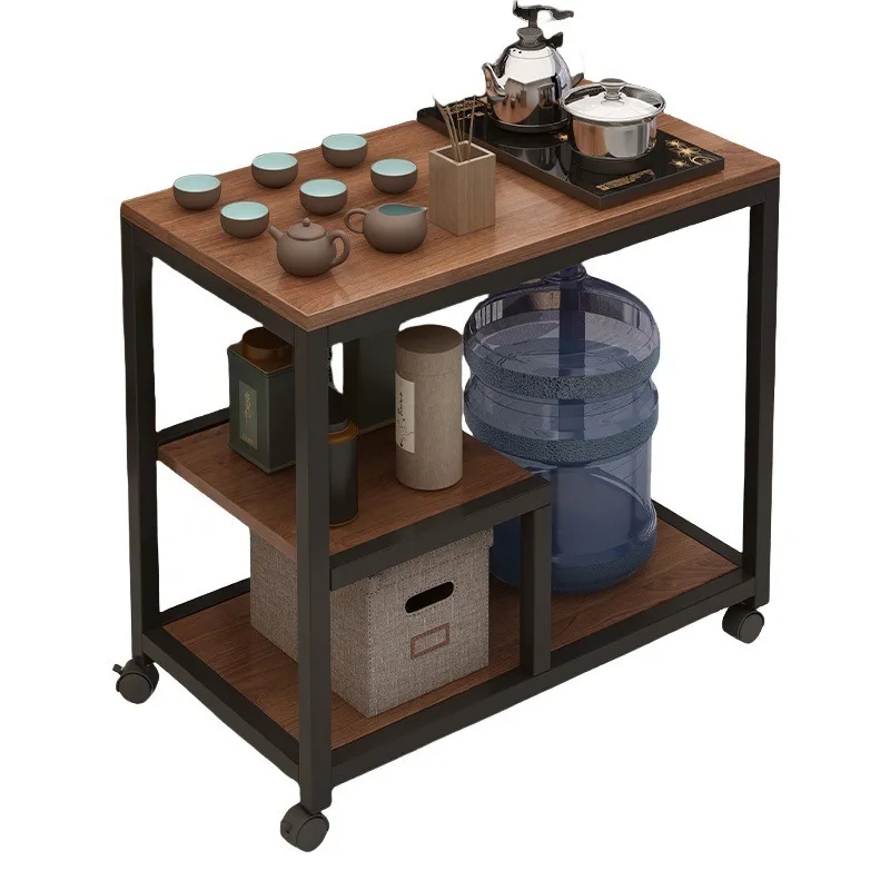 

Tea table Household small tea table Living room sofa side side cabinet Movable coffee table Tea cabinet Shelf