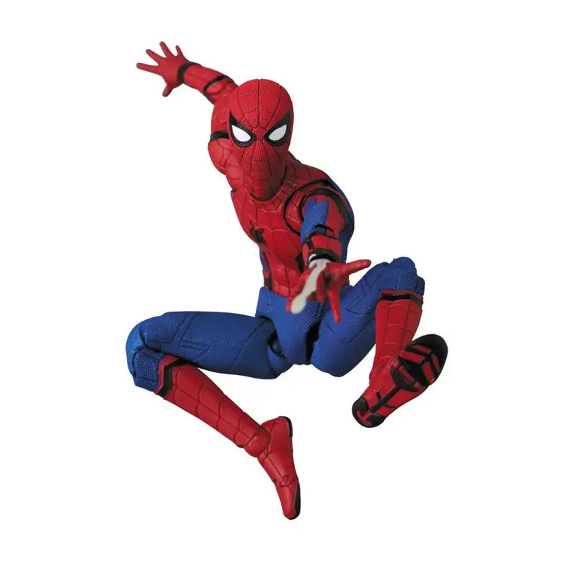 Mafex 103 스파이더 맨 액션 피규어 장난감 스파이더 맨 홈 커밍 디럭스 에디션 멀티 액세서리 모델 동상 인형 Collectible Gift