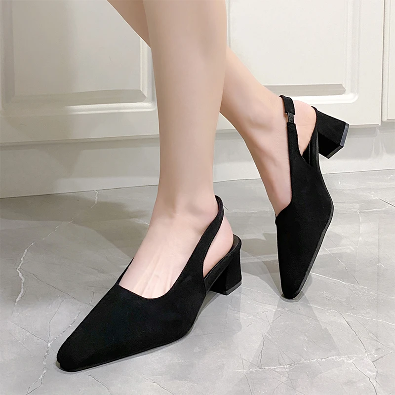 

Женская обувь на высоком каблуке с острым носком, новые сандалии, женские тапочки, лето 2023, роскошные туфли-лодочки, шлепанцы с открытой пяткой, Mujer, шлепанцы, обувь