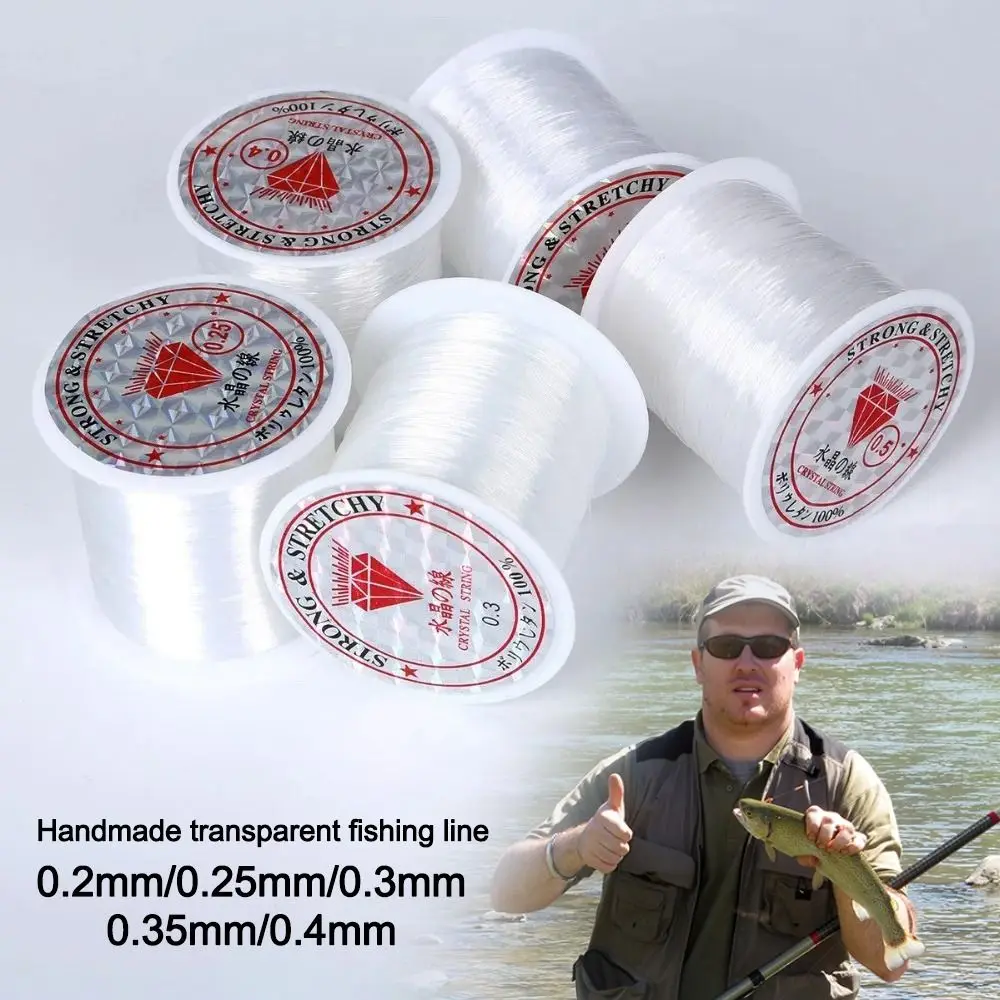 0.2mm/0.25mm/0.3mm/0.35mm/0.4mm Nylon Fishing Line Transparent Non-Stretch Strong Fish Lines Thread Monofilament