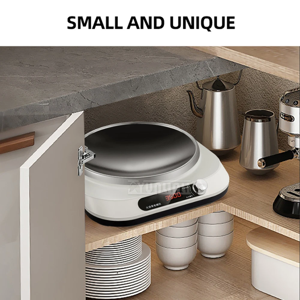 

2025 Version Induction CookerKitchen Concave Induction Cooker High Power Cooking Pot Fogao Black crystal panel