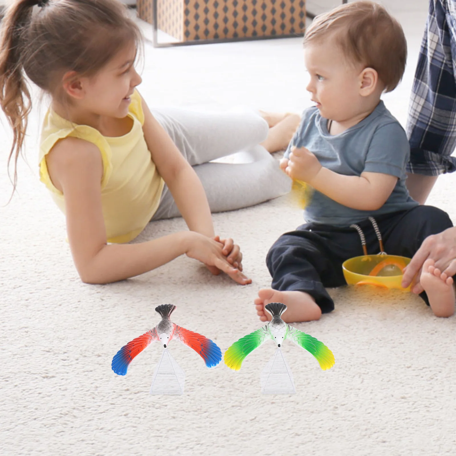 8pcs Balancing Bird Balance Eagle For Kids Hand Eye Coordination Desktop Decorative Physics Game For Toddlers Collectors Novelty