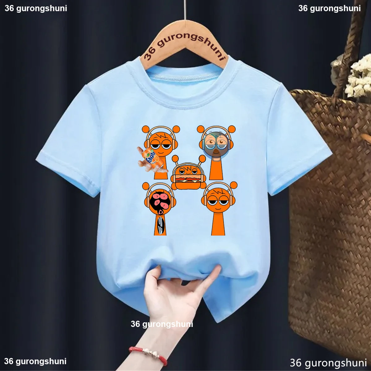 

Funny Boys T-Shirt Children'S Sprunk Video Game Sprunk Cartoon Print Kids Tshirt Fashion Trend Boys And Girls Unisex Clothes