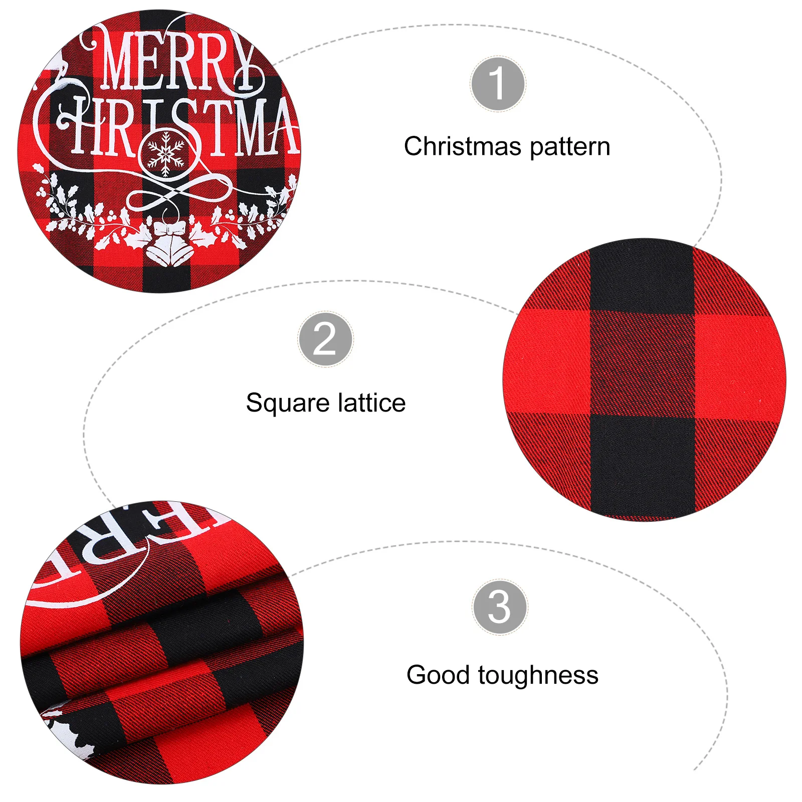 

1Pcs Xmas Tablecloth Plaid Pattern Premium Fabric Anti-Scald Skid-Proof Christmas Table Decor Perfect for Party Home