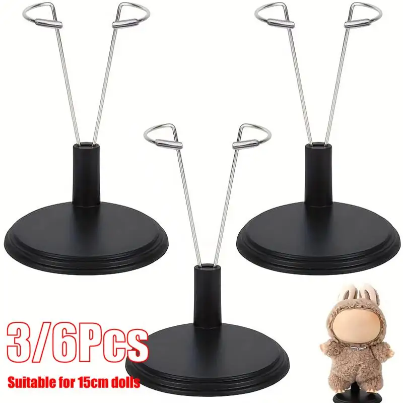 3/6 pçs suporte de metal suporte para 15cm bonecas móveis prop up bonecas brinquedo suporte decoração para casa exibição acessórios para casa de bonecas