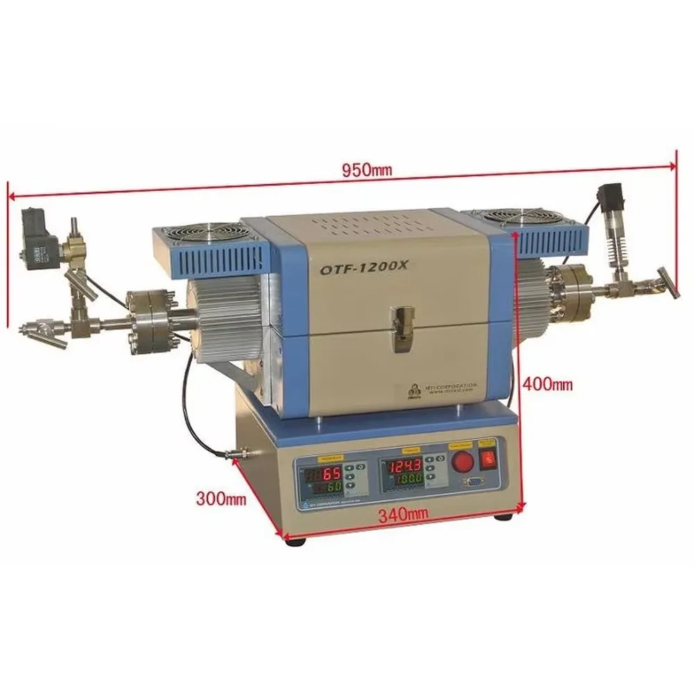 1100C Compact High Pressure Gas Tube Furnace 12/20mm ID Lab Heating Equipment OTF-1200X-S-for HP-30A