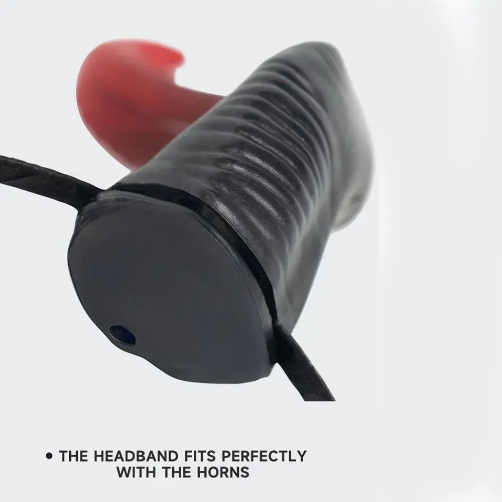 

Black Red Devil Horn Headband Headwear Ox Horns Demon Hair Hoop Gothic Animal Witch Halloween Hair Band