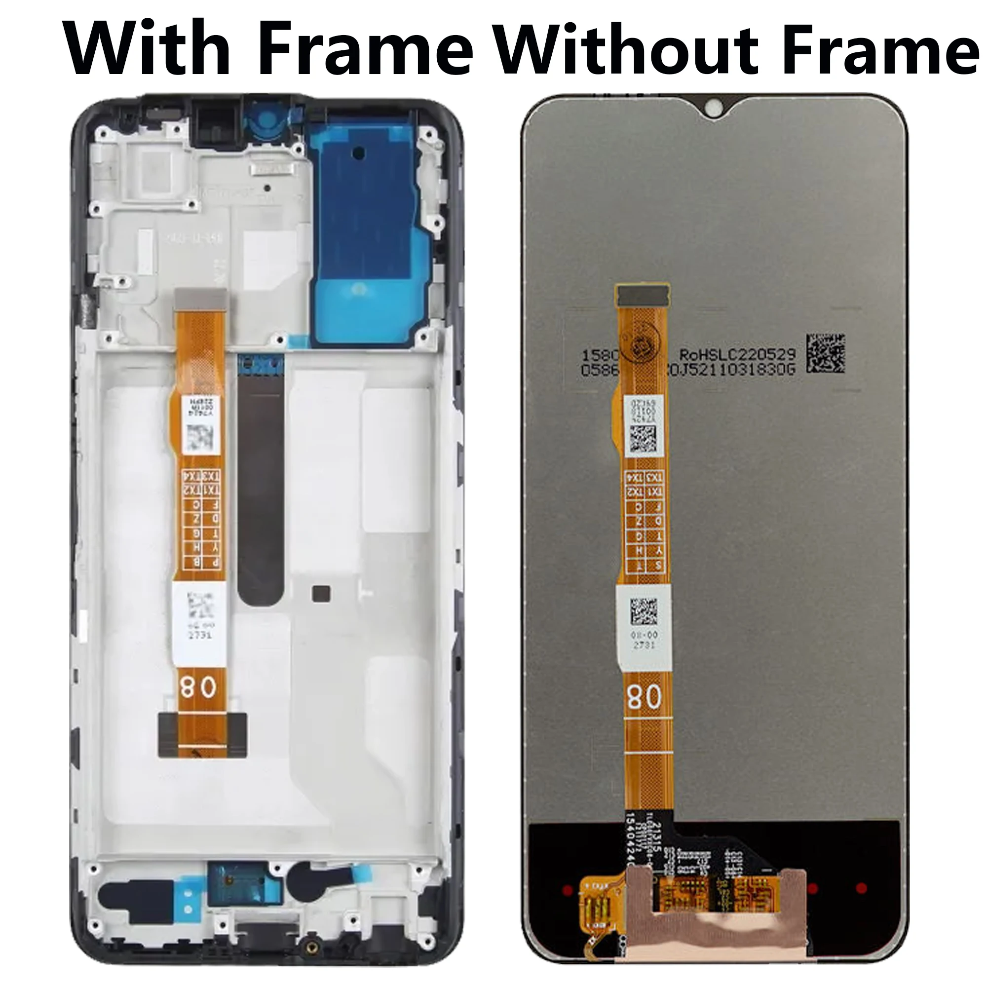 Original LCD Display For VIVO  Y76 5G  With Bezel  Mobile Phone Touch Screen Digitizer Assembly  Replacement  Parts  6.58\