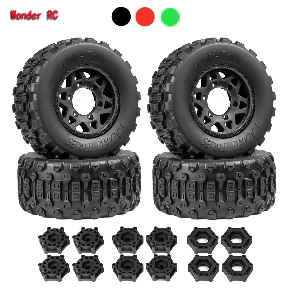 

Автомобильные шины на радиоуправлении, 4 шт., 110 мм, резиновая шина для 12 мм, 14 мм, 17 мм, сменное впечатление 2018, для TRX HSP Tamiya HPI, внедорожника, короткие автомобили TrucRC