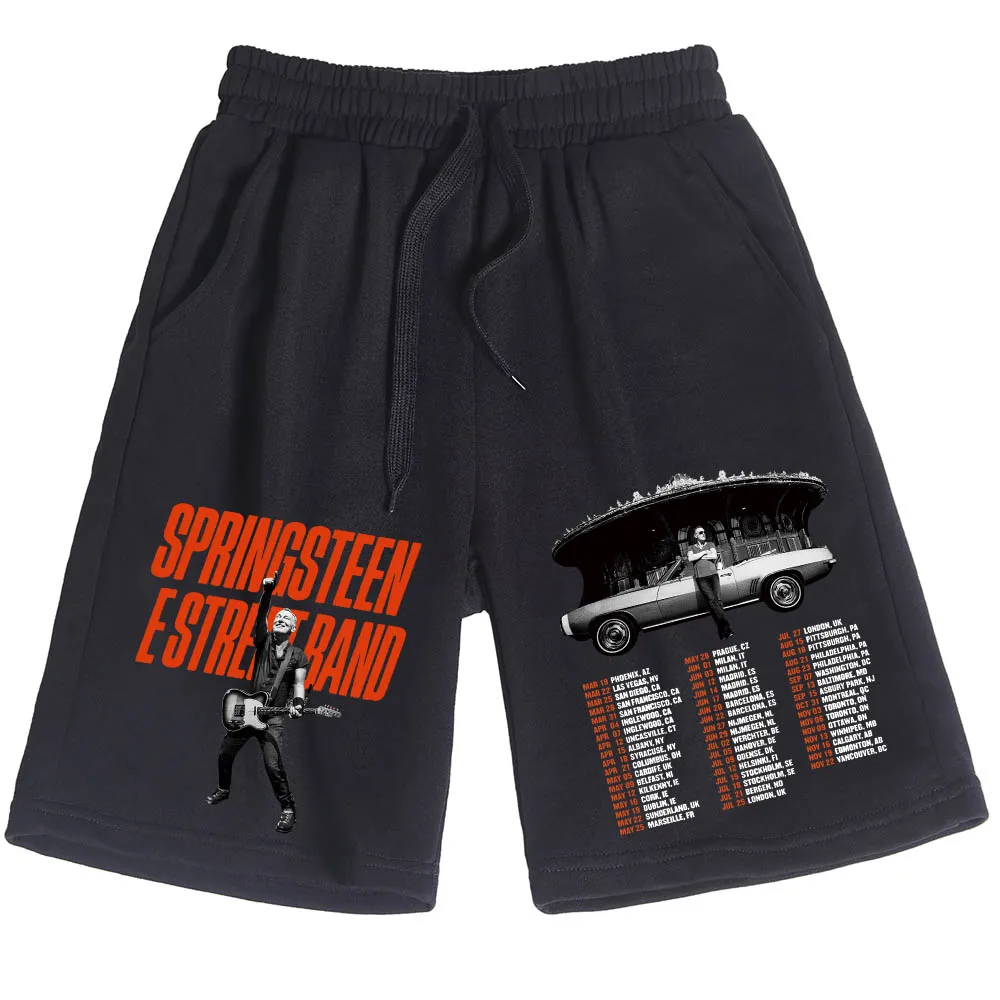 Bruce Springsteen and E Street 2024 Tour Short Pants Cotton Trousers Man Woman Beach Pants