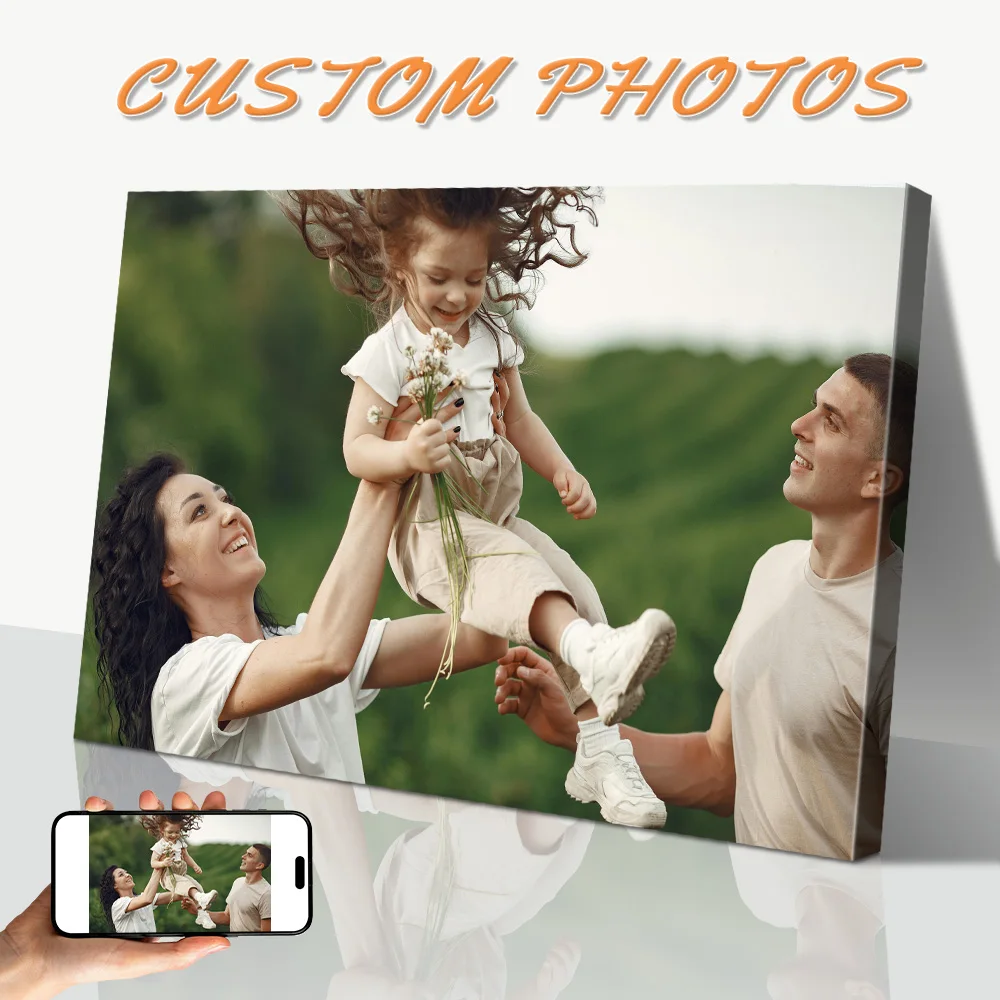 1pc big size canvas custom photo,personalized gift for room decoration,custom home decor items,wall decor,customized gift