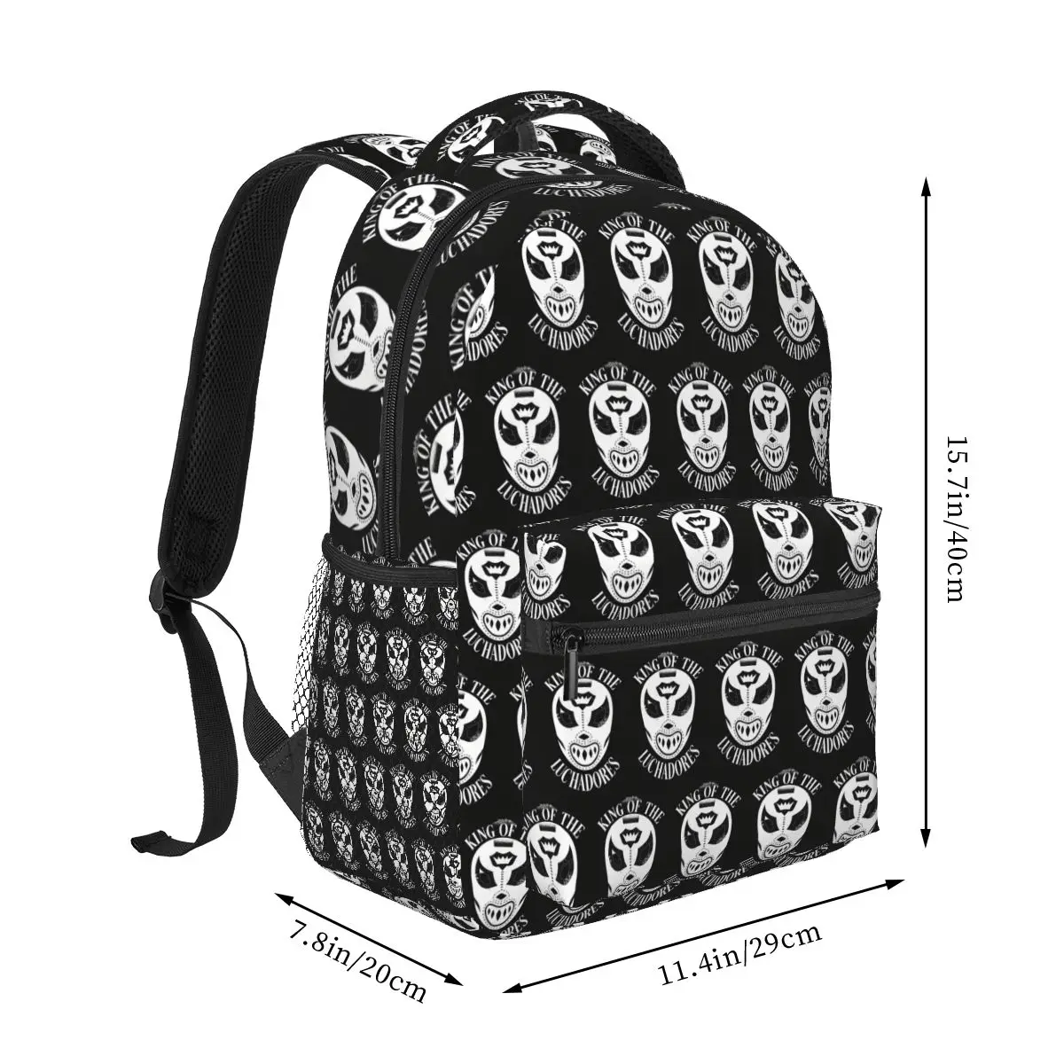 Wrestler Rey Mysterio Student Backpack School Bag Hiking Travel Daypack for Men Women Fashion Bookbag Shoulder Bags