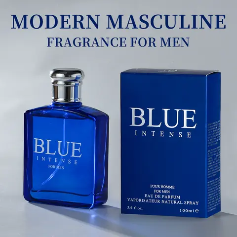 BLUE CHARM Eau de Parfum Spray 3.4 onzas / 100 ml Fragancia aromática multicapa para hombres Perfumes EDP para hombres Frutas