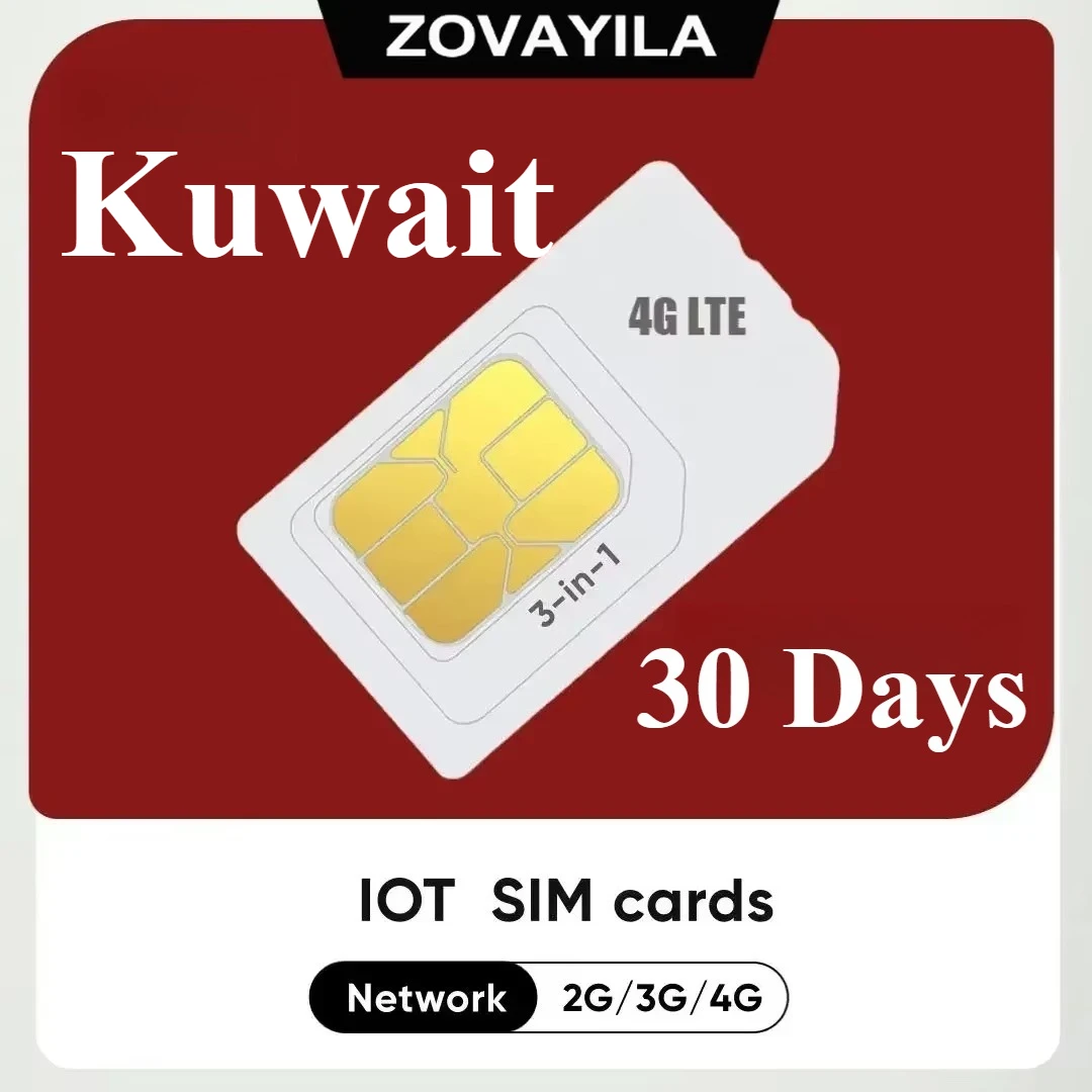 Kuwait 30Days 30MB Data‑Only SIM No Contract No Restriction For GPS Tracker Kids Elder Anti‑Lost Watch Persian Gulf Coast Desert