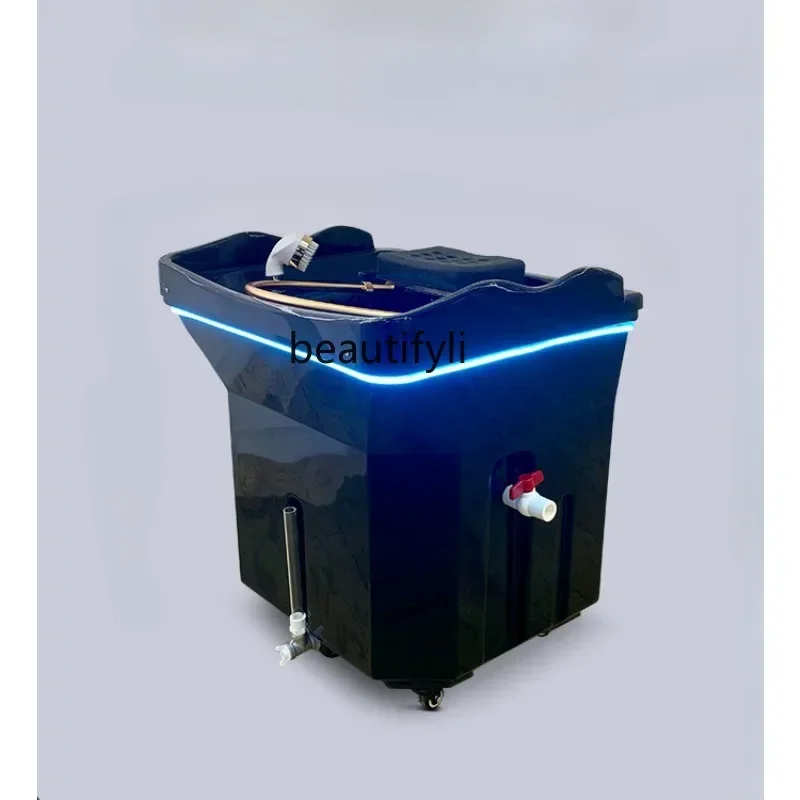 

LX37Mobile shampoo basin head treatment machine beauty health center fumigation water circulation free water pipeSSS