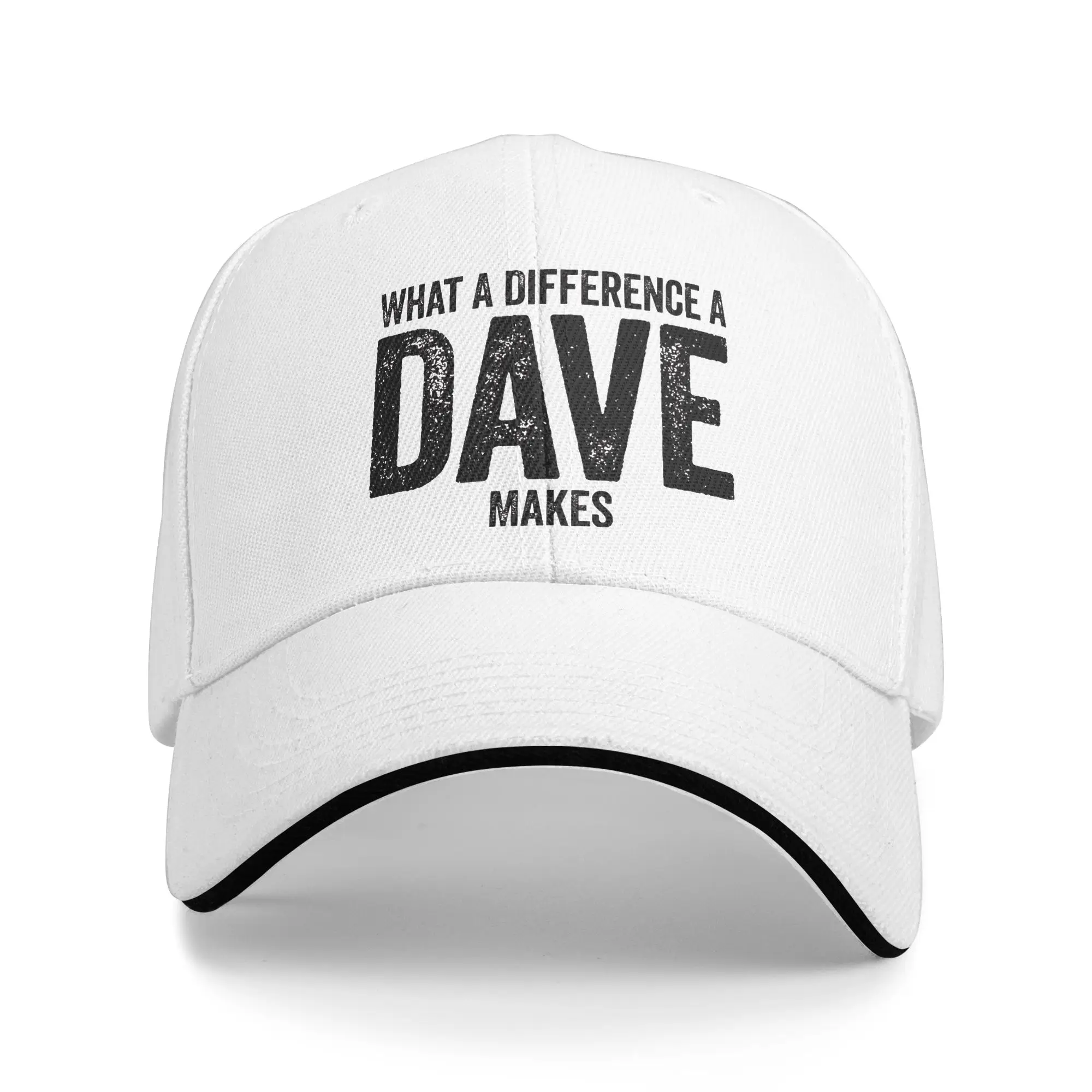 What A Difference A Dave Makes  Casual Baseball Cap Summer Trucker Hat Hot Sale Hip Hop Hats Men Women Baseball Caps