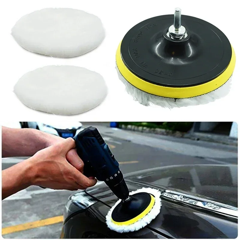 

6PCS 3/4/5/6/7 inch Polishing Kit Polishing Pad Car Waxing Sponge Disk Wool Wheel Auto Paint Care Polisher Pads Car Gadget