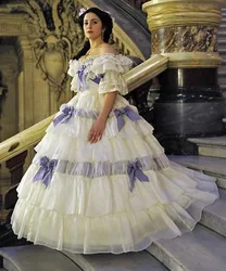 1860s Civil War Dress Historical Vintage Victorian Princess Scarlett Costume Southern Belle Dress Women Ball Gown Wedding Dress