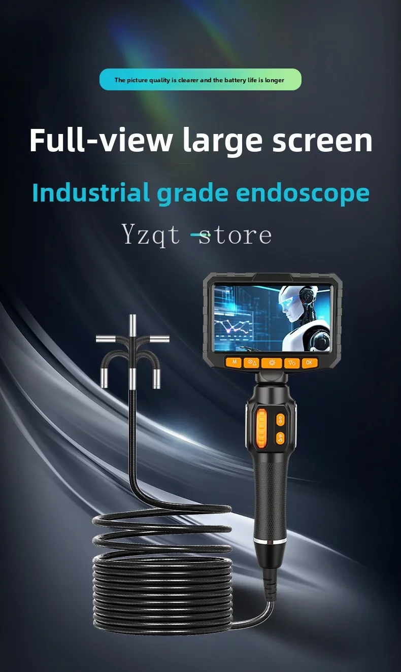 5 inch large screen high definition endoscope car maintenance see carbon deposition cylinder industrial maintenance tools
