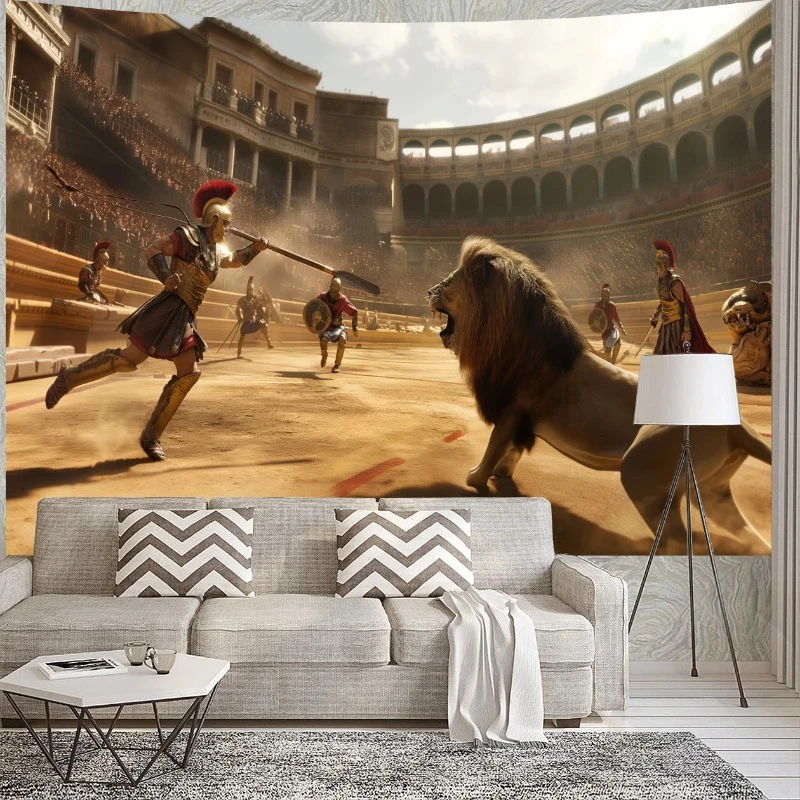 Colosseum Rome's Arena of Death Tapestry Wall Hanging for Bedroom Living Room Wall Decor Hippie Home Decor Party Decor