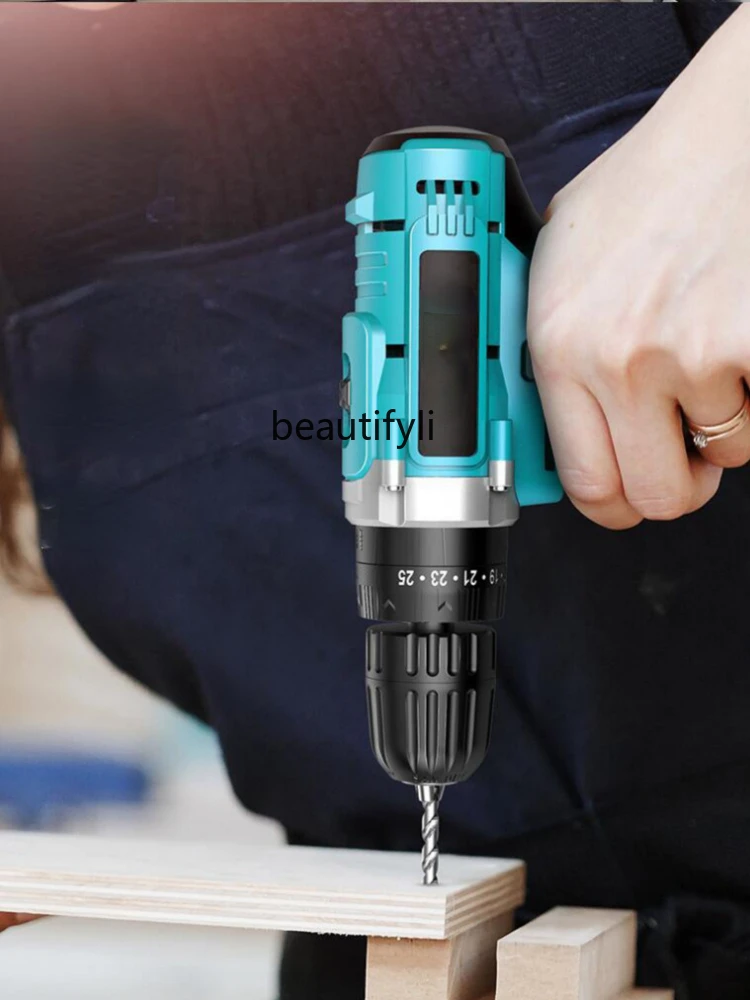 LBX Rechargeable Electric Hand Drill Pistol Drill Household Impact Hand Drill Tool Electric Screwdriver Lithium Battery