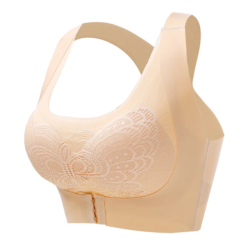 Bras for Women Front Buckle Adjustable Bra Gather No Steel Ring Underwear Two-in-one Correction Hunchback No Trace Beauty Back