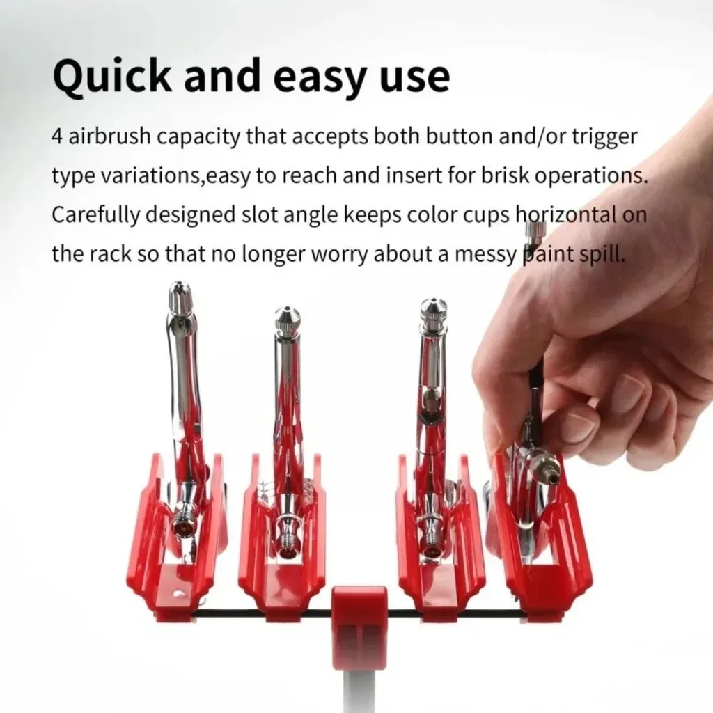 DSPIAE PT-AR Airbrush Rack Holder for Gundam Military Model Making Coloring Hobby Modeling Tools Aluminum Alloy Airbrush Holder