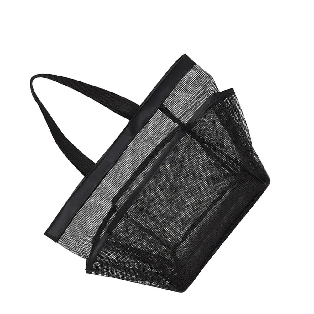 

Beach Mesh Storage Bag Large Capacity Premium Nylon Mess Shower Organizer Portable Tote for Outdoor Beach Bathroom Storage