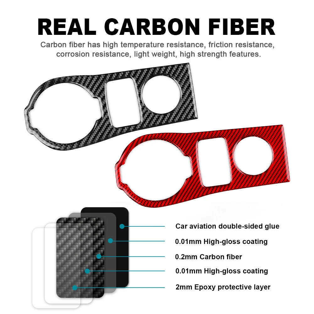 For Mercedes Benz Smart Fortwo 453 Forfour 2016 2017 2018 2019 Real Soft Carbon Fiber Car USB Charging Panel Cover Trim Sticker view 6