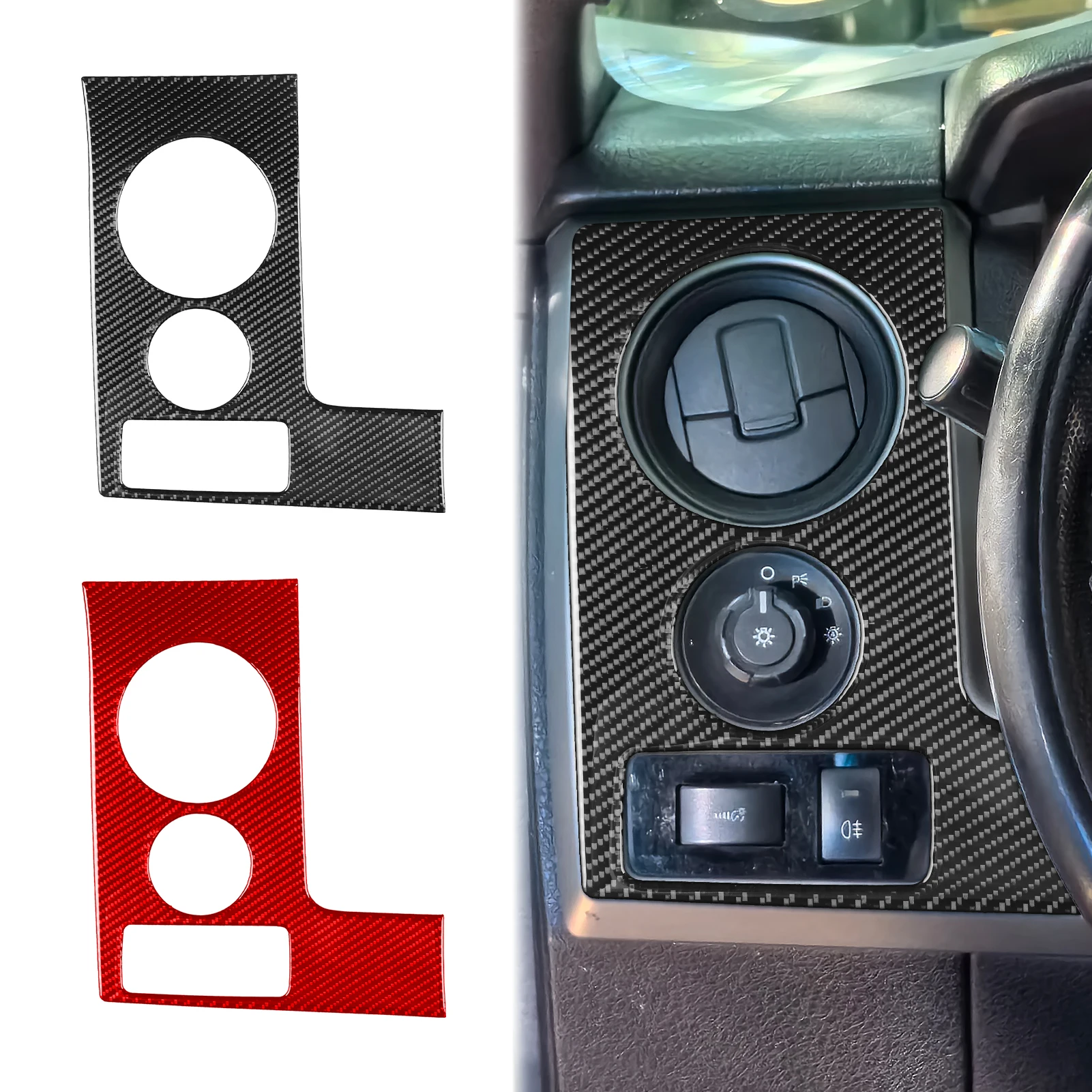 For Ford F-150 Raptor 2009-2014 Car Interior Trim Accessories Real Soft Carbon Fiber Stickers Driver's Side Air Vent